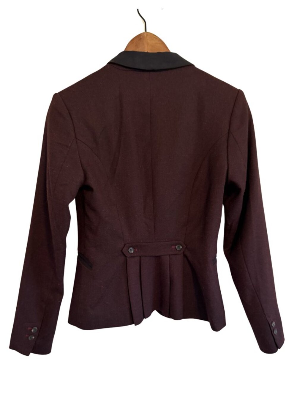 H&M Burgundy Blazer Women’s Size 4 - Picture 2 of 4